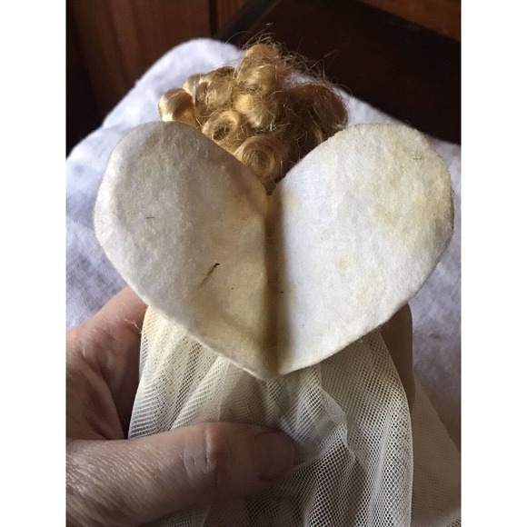 Small Bisque Baby Doll Angel Jointed Limbs Tulle Crochet Dress 6.5” READ - Picture 7 of 15